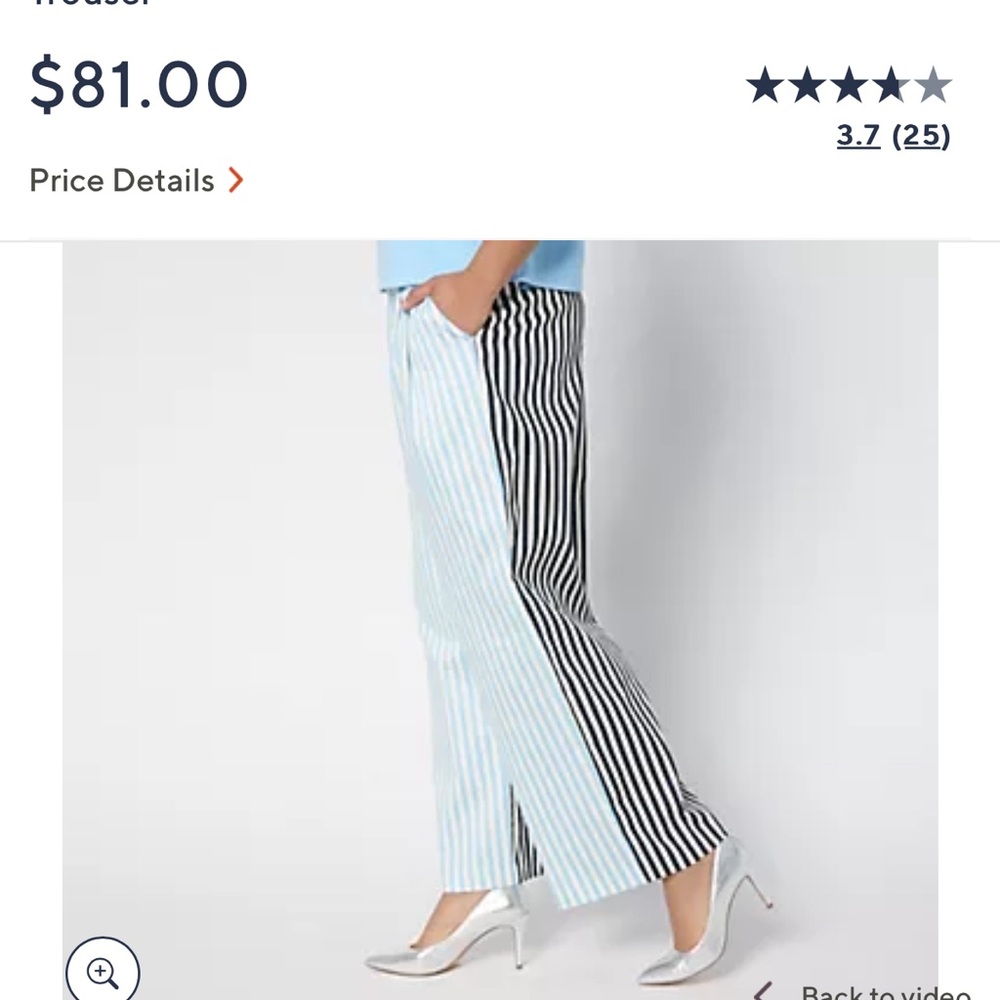 Striped Black and White Women's Pants